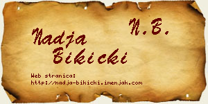 Nadja Bikicki vizit kartica